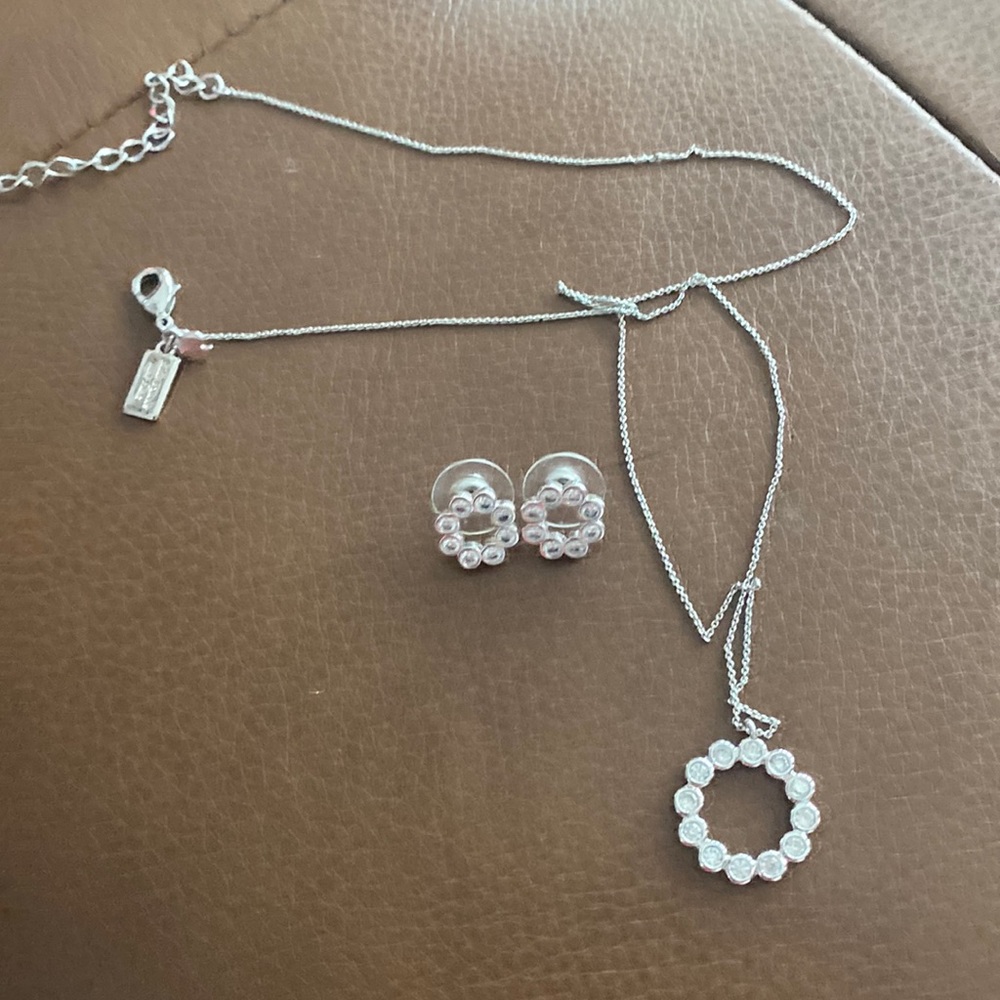 Kate spade circle pendant and earrings
